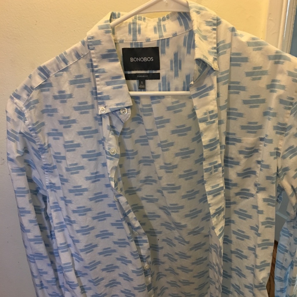 Bonobos button down. Size small. Blue and white.